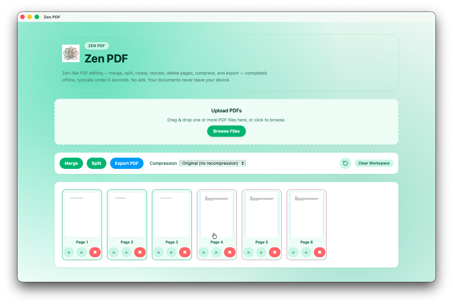 Zen PDF app screenshot